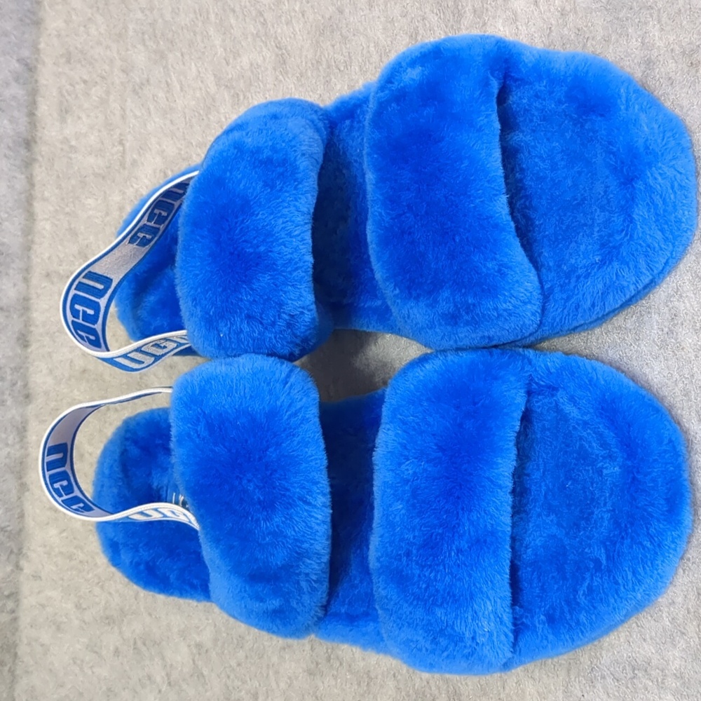 UGG Women's Oh Yeah Sheepskin Slippers in Dive Blue Sz 9 NWOT - Picture 11 of 11